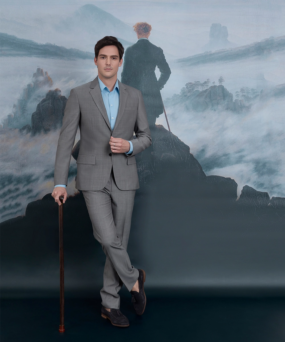 深灰素面 成套西裝