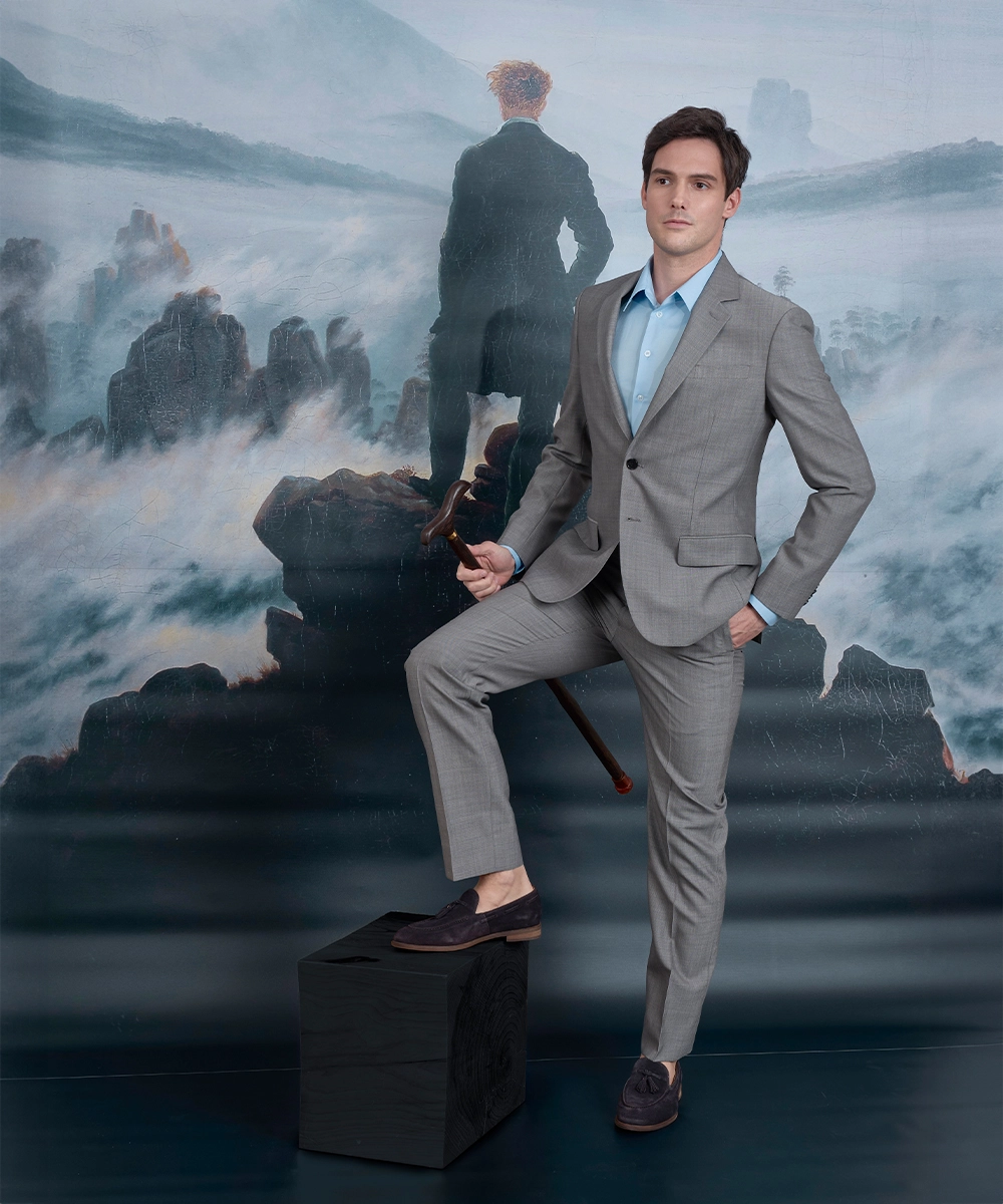 深灰素面 成套西裝